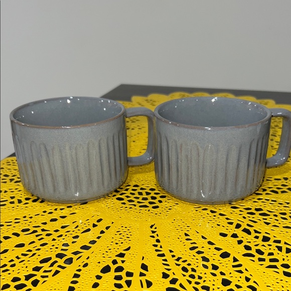 NWOT Hearth & Hand Gray Ceramic Mug Set - Picture 1 of 3